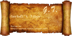 Gerhát Tibor névjegykártya